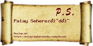 Palay Seherezádé névjegykártya